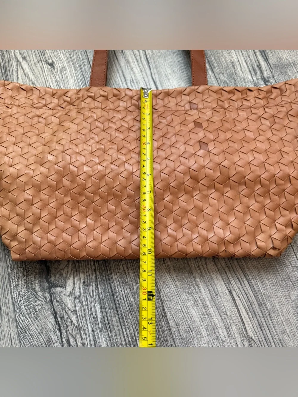 Madewell Woven Leather Tote – Cognac Brown